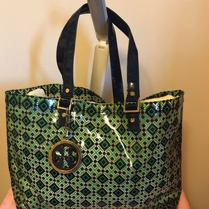 Used vinyl Tory Burch tote